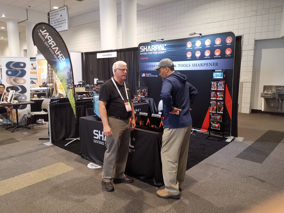 Sharpalcorp's tweet image. We are happy to see many visitors coming around our booth and telling us about their different experiences in cooperating with us or using Sharpal products at the Outdoor Retailer Summmer Market 2019 in Denvor.