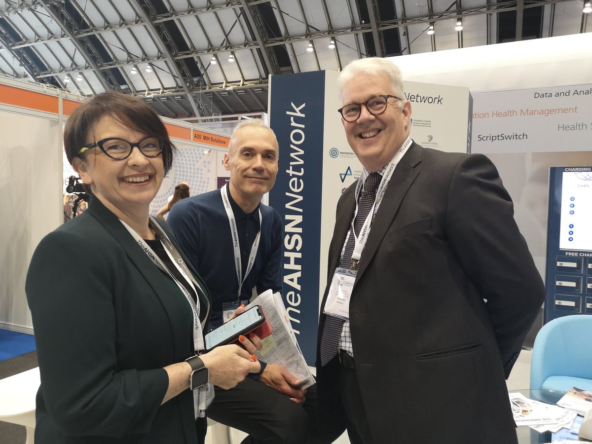 Healthinn_em's tweet image. Day 2 of #Confed19 and our MD @mike_hannay is here on the stand with Chris from our Communications Team and Michaela from @StrawbryLondon ready to talk to delegates about the @AHSNNetwork.