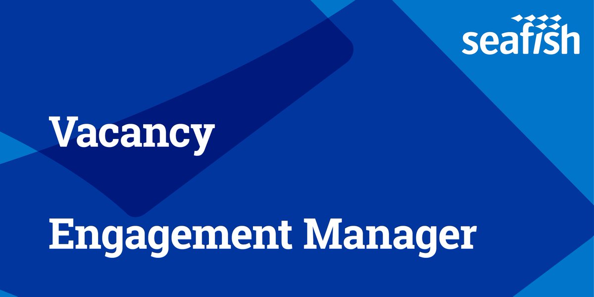 We’re looking for a new Engagement Manager. If you could be our new internal audience champion, corporate brand guardian and stakeholder engagement expert then visit seafish.org/article/engage… to find out more. Closing date: Monday 24 June.