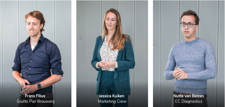Dit zijn ze dan, dé finalisten van de Jonge Ondernemingsprijs 2019: Frans Filius (Grutte Pier Brouwerij), Jessica Kuiken (Marketing Crew) en Nutte van Belzen (CC Diagnostics). Zij staan zich nog een JOP bedrijfsscan, jury bezoek en natuurlijk de grote finale te wachten!