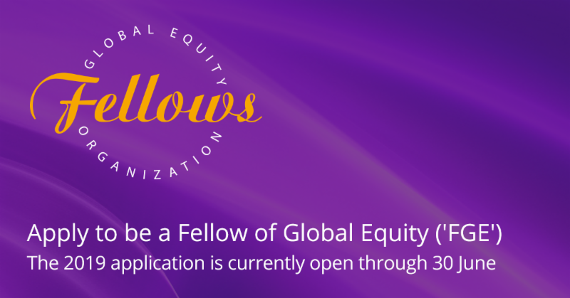 Apply to Become a Fellow of Global Equity. GEO is now accepting applications through 30 June. conta.cc/2XZY7Go