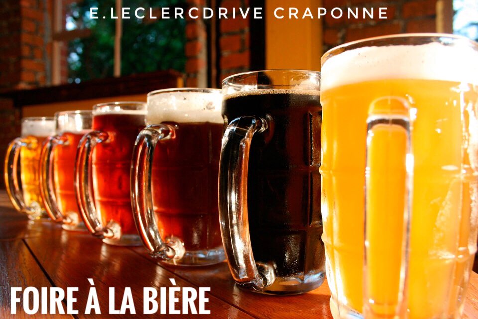 drive_craponne's tweet photo. Nouveau rayon « Foire à la bière » sur notre site https://t.co/UALlcTkTdU de #Craponne ! 🍻

#bière #foireàlabière #beer #promotion #promo #ELeclerc #ELeclercDrive @LeclercBonPlan @leclercdrive 

[L’abus d’alcool est dangereux pour la santé, à consommer avec modération] https://t.co/yCmhaW4ubQ