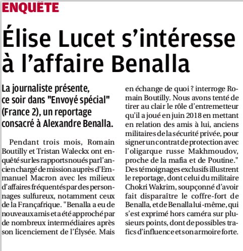 Danae_Pol's tweet photo. 🔴 Ce soir @France2tv @EnvoyeSpecial « Les secrets de l’affaire Benalla » via @TVMAG @gboussaingault 

Une enquête @rboutilly @tristanwaleckx

@EliseLucet https://t.co/r4ACWOdxYd