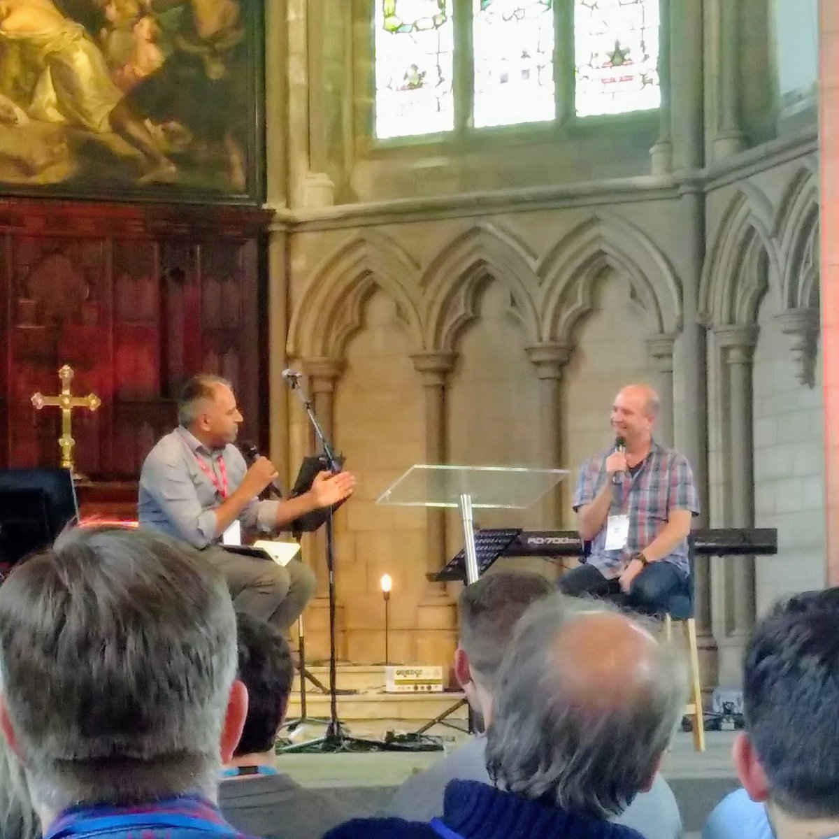 Sam_Tyndall's tweet photo. Great to have Mark Miller speaking about what God is doing at  @stcktnpch and representing #Teesside at #plantconf19. https://t.co/Mbiw4m2vgP