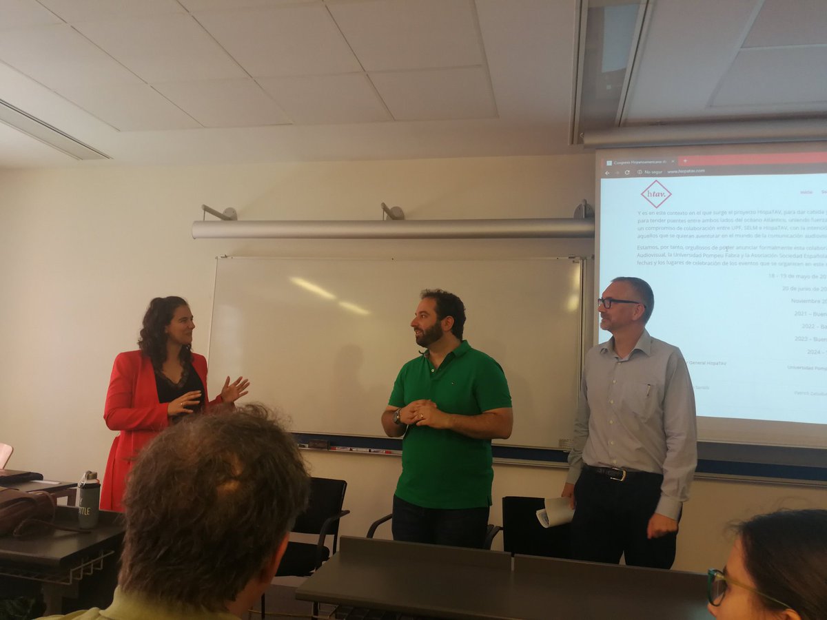 ATRAE_ORG's tweet photo. Empieza la jornada de microponencias sobre la «Traducción audiovisual a la carta: los casos de España y Argentina» en la @TraduccioUPF. https://t.co/LcxwaRpl2C