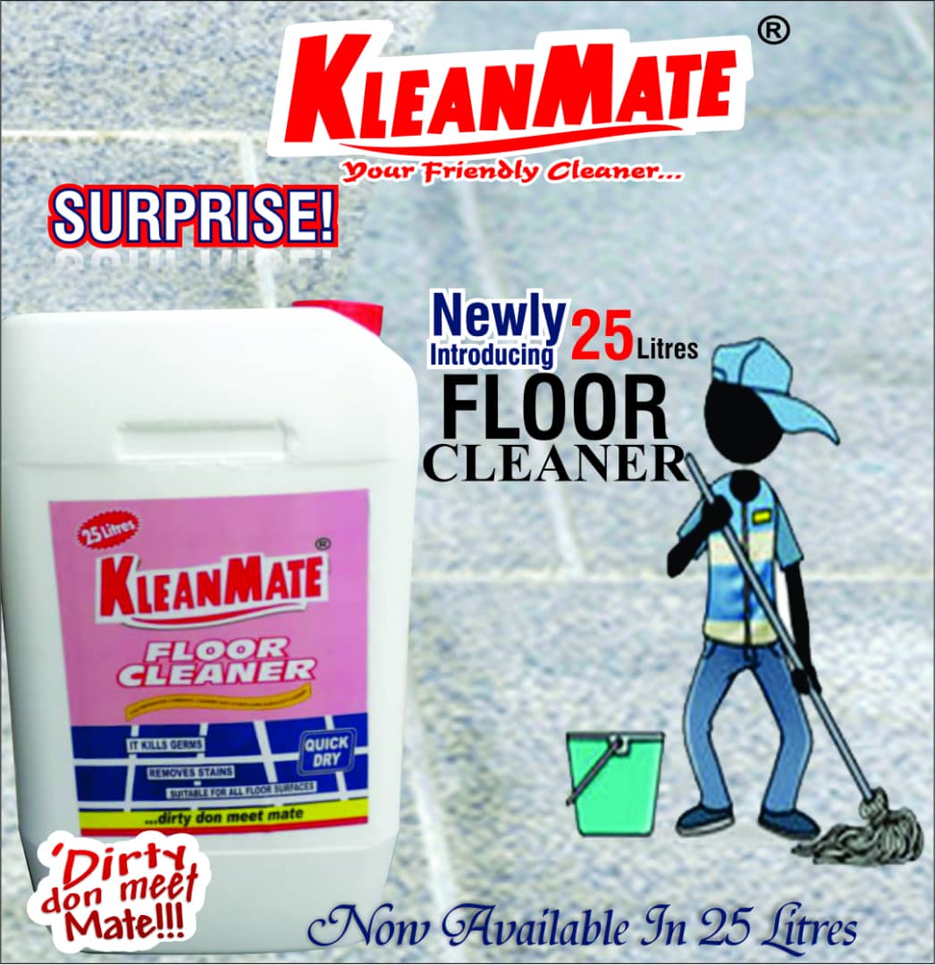 kleanmate's tweet image. Now introducing our Quick Dry Floor Cleaner in 25 Litres packing!  Available for retailers, wholesalers, our corporate buyers and individuals ...
Call 08083891492, 08175735503 for more information.
#floorcleaner #gbagada #ikorodu #island #ikeja #ketu #ipaja #lekki #ikoyi #oshodi