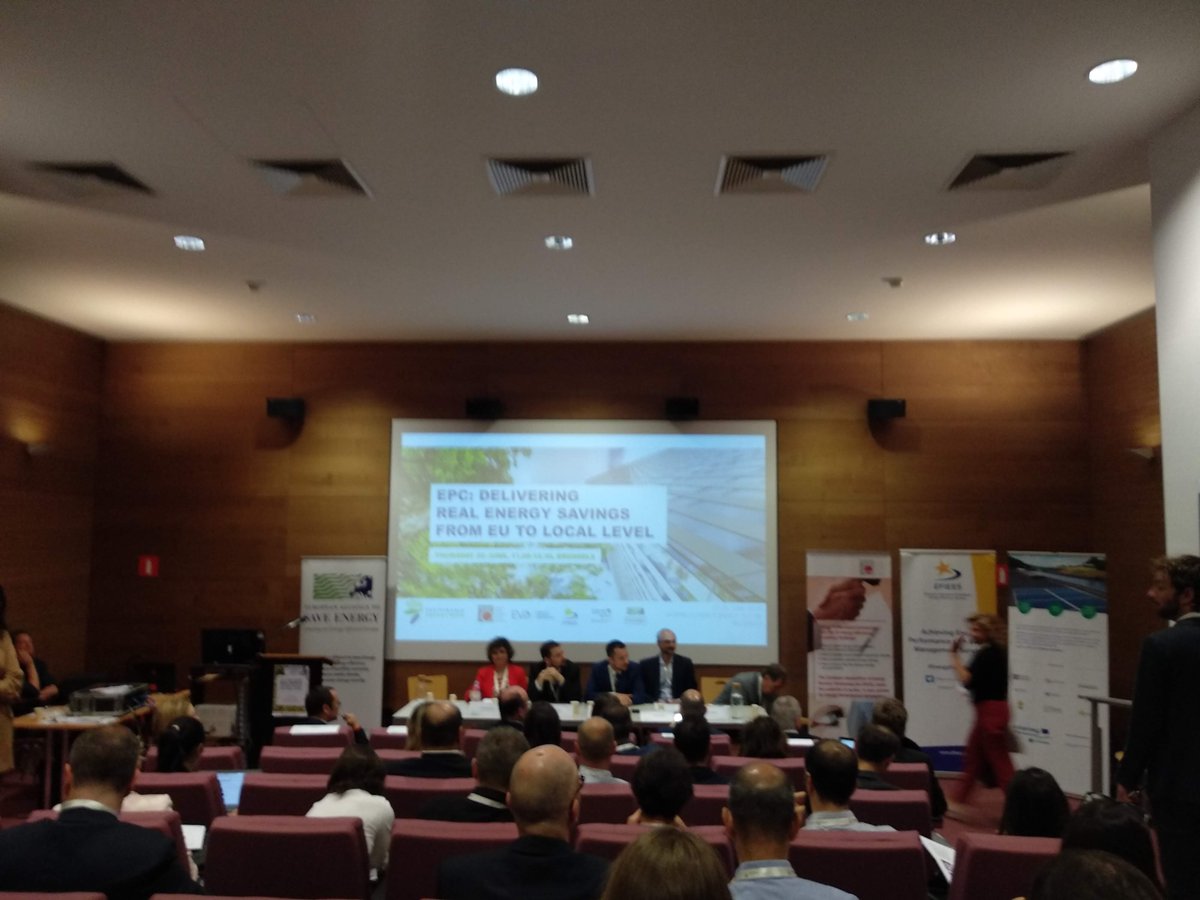 <a href="/SteppingMed/">STEPPING PLUS - MED</a> event in #EUSEW19 "EPCs: delivering real energy savings from EU to local level" has just started <a href="/Berlaymont/">Berlaymont</a> . EPCs represent one of the most cost-effective tools for the #reduction of #energyconsumption &amp; #CO2  emmisions in buildings.
