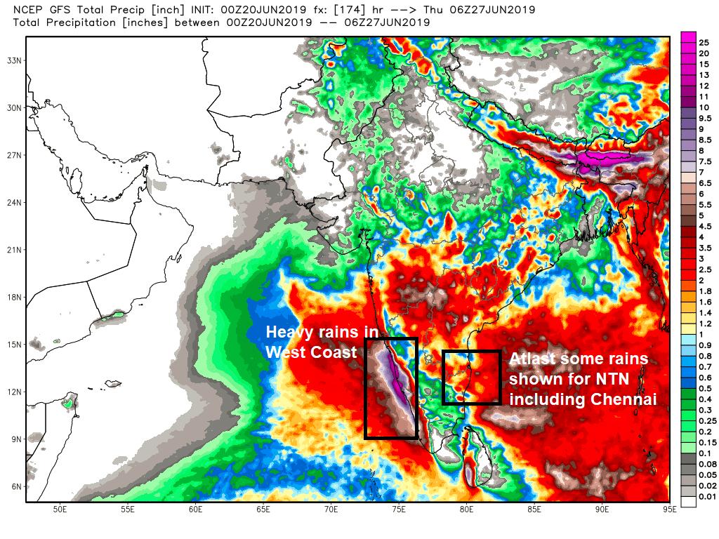 praddy06's tweet photo. Rains probability in Chennai from today till next 6 days &amp; its good bye to 40C days from tomorrow. Not all spells will be widespread &amp; dont expect rains in north, when it is raining in south chennai. For Tamil -  https://t.co/rnYrg2XC8K https://t.co/779f60zrU2