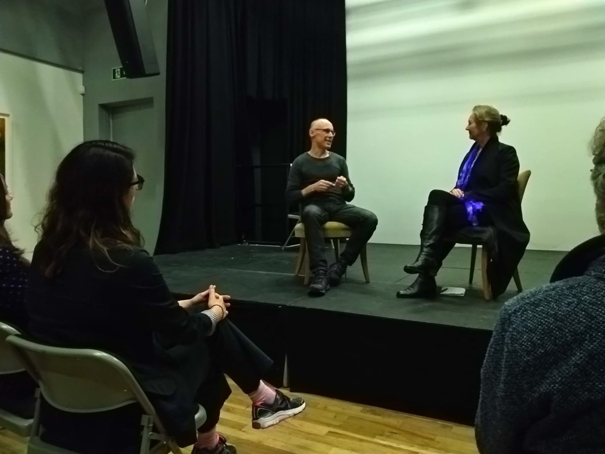 irishfilmtvuk's tweet photo. John Flahive at @kevinrochedoc screening with @angelabradyobe.
Audience mesmerised by Kate McCullough’s cinematography, David Geraghty's score &amp; Kevin's quiet charm. Great working with the ICC on this event. 
 #kevinroche #johnflahive #marknoonan #katemccullough #irishfilmlondon https://t.co/RAaEQGe6Zq