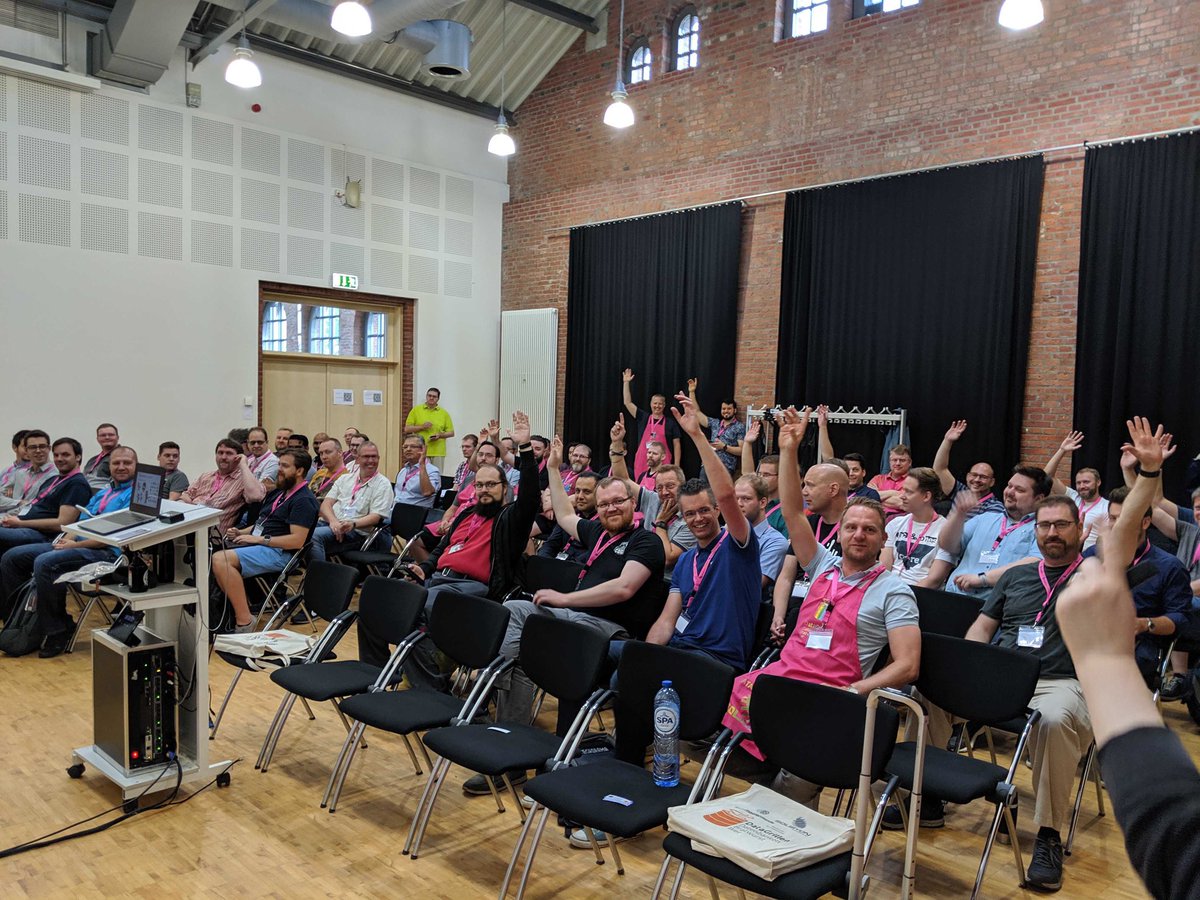 psdbatools's tweet image. “How many of you in the audience have contributed to #dbatools?” 😲  #DataGrillen