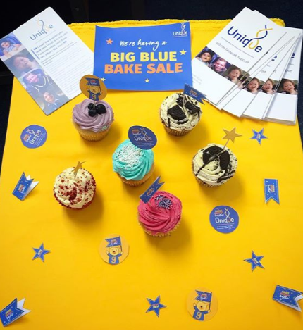 Unique_charity's tweet photo. Celebrating #rarechromoweek at Unique HQ this morning with cupcakes. Tomorrow is #fundayfriday a day to have fun whilst raising awareness & funds for @Unique_charity Download our Big Blue Bake Kit for your own cake sale, FOC at https://t.co/HtgK9MMWBa https://t.co/f7HsKU0C85