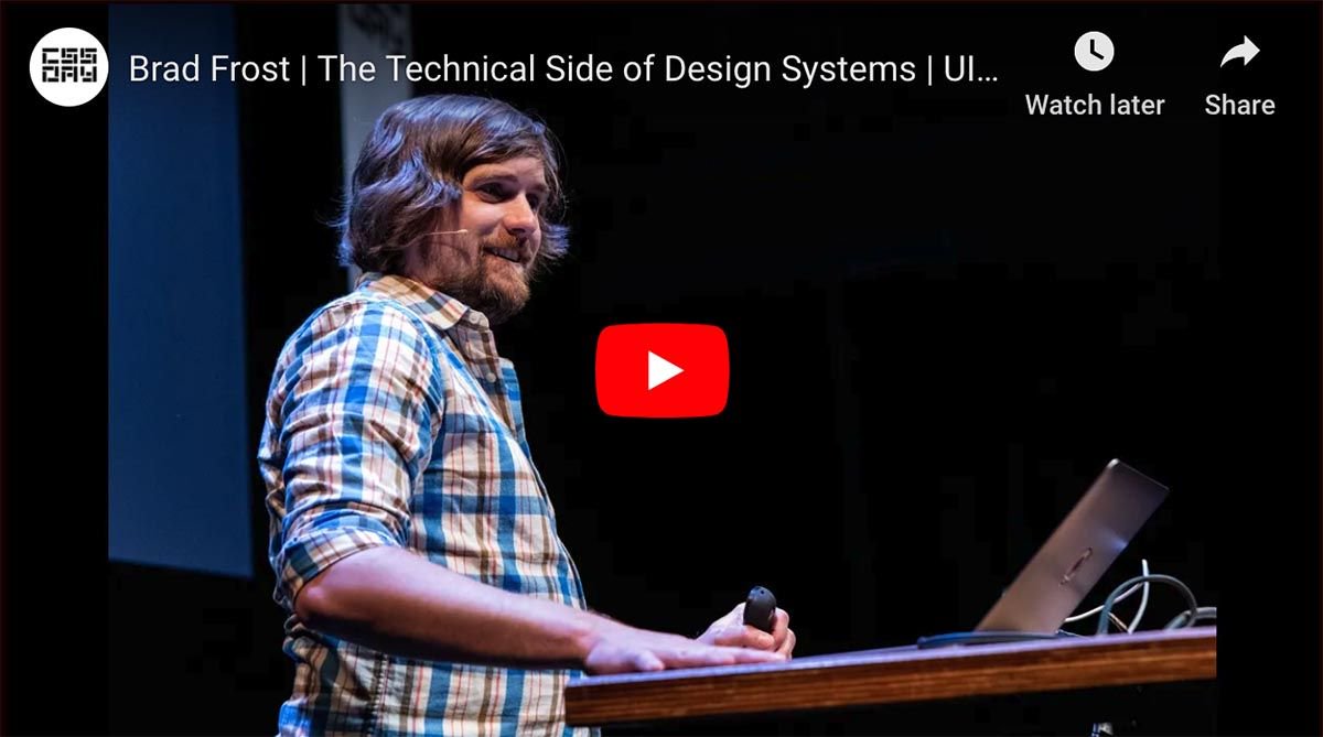 assortmentio's tweet image. The Technical Side of Design Systems, a talk by @brad_frost at @cssdayconf in Amsterdam. Brad talks about the technical aspects of creating and maintaining design systems #designsystems #patternlibrary #webdesign bradfrost.com/blog/post/the-…