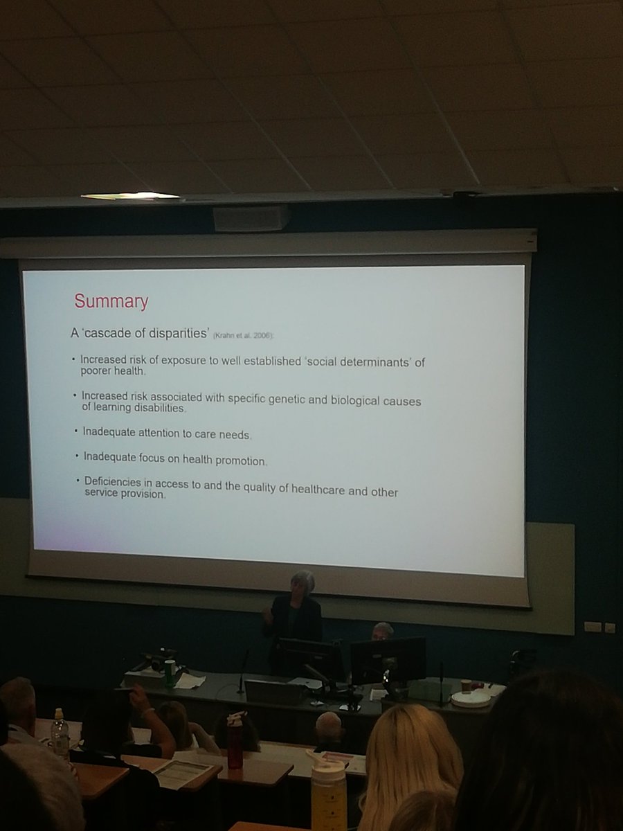 A cascade of disparities that leads to inequalities. We need to be passionate &amp; advocate on behalf of people with learning disabilities  <a href="/heslop_pauline/">Pauline Heslop</a> @USWCareSciences #100yrsRNLD #LDPledge #LDHealth19