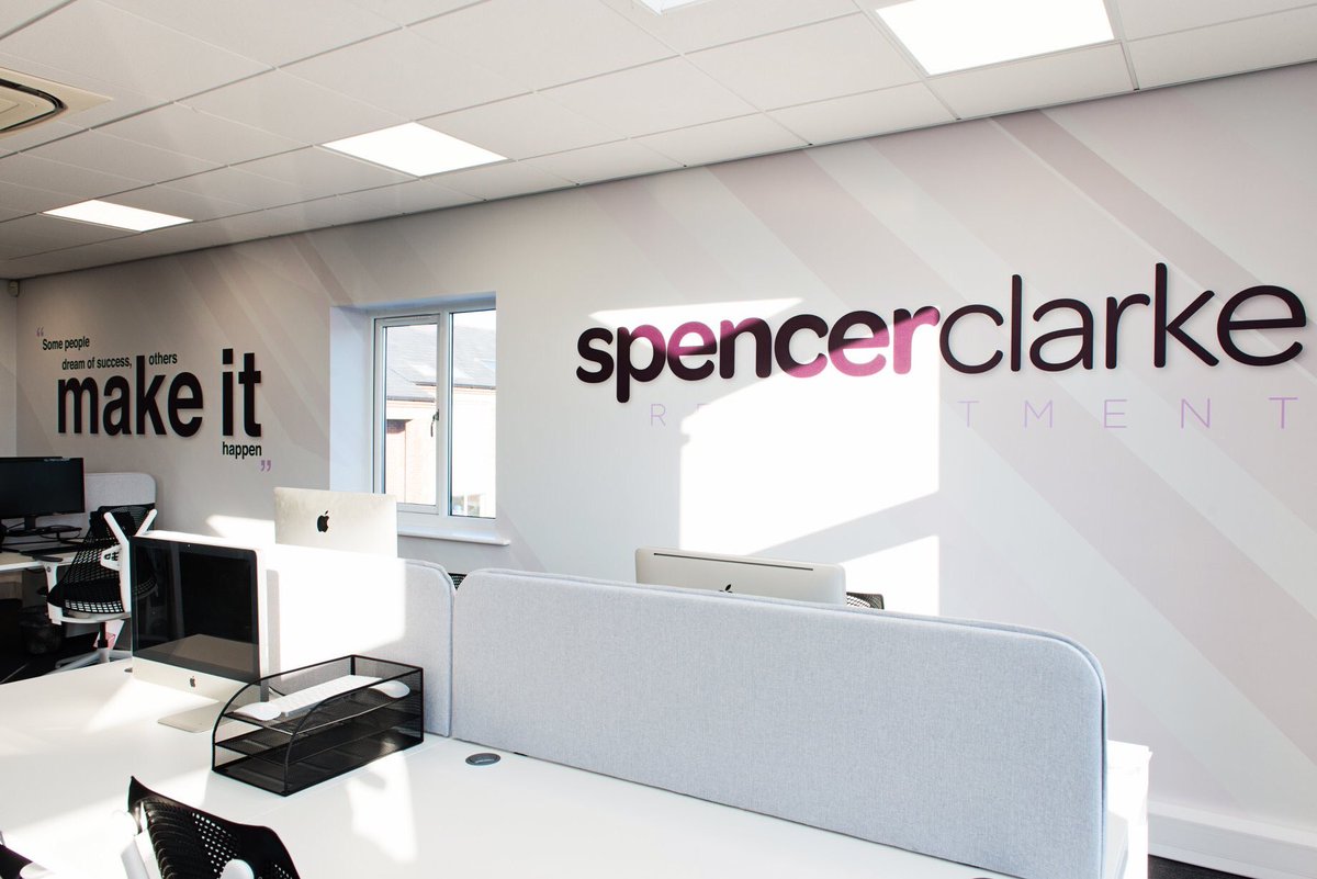 One of our Onepiece Murals complimenting the large, light and fresh workspace at Spencer Clarke Recruitment, Preston. 
#officespaces #officedesign #officeinteriors