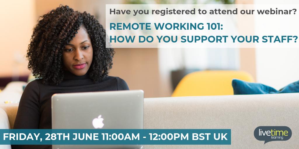 Have you registered to attend our webinar? Maybe the date/time doesn't suit? Let us know if you'd prefer a bespoke session for you and a few colleagues to sharpen your organisation's approach to remote working. 
#remoteworking #remoteready #HR #LandD #workplacetraining #training