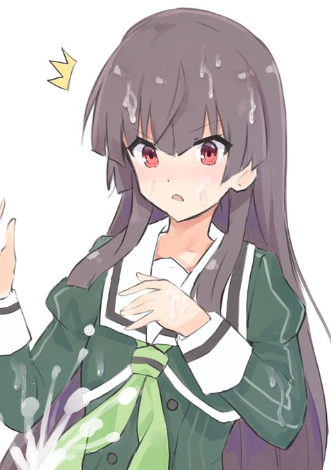 >白いタピオカドリンクが溢れてベトベトになってしまったひよよん https://t.co/kxwUsCDiN9 #刀使ノ巫女 