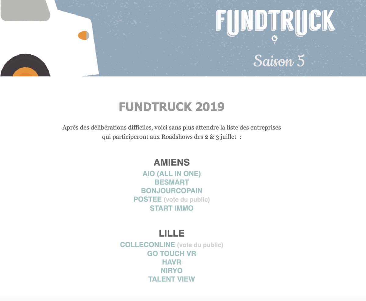 aio sélectionné pour participer au Fundtruck saison 5 ! Merci à toutes à tous d'avoir pris le temps de voter pour nous, et rendez-vous le 2 juillet à Amiens !

PS : félicitations à tous les participants :-)

#Amiens #HautsdeFrance #assurances #Assurtech