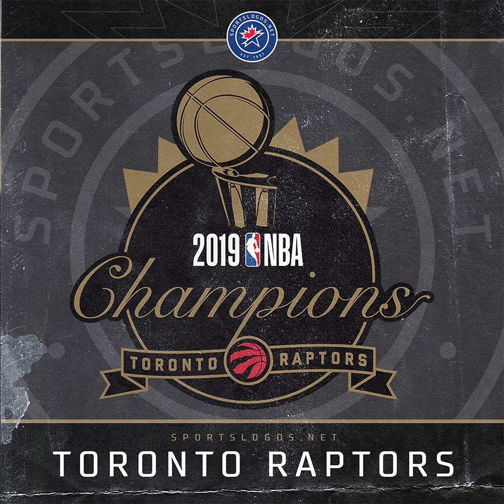 Chris Creamer  SportsLogos.Net on X: Toronto #Raptors 2019 NBA Champions  logo, love the nod to the original team logo and working in a 6   / X