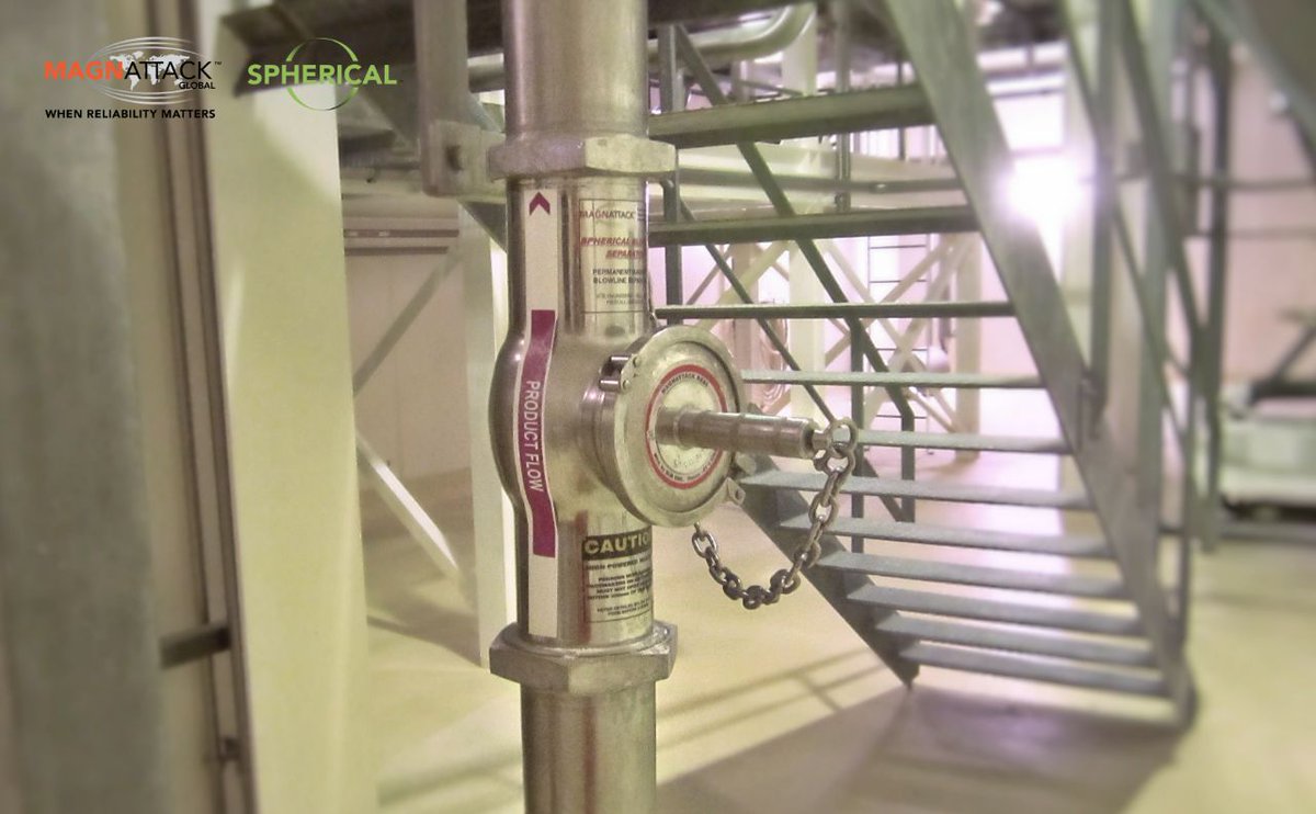 MagnattackG's tweet image. Looking for a more effective, sanitary, and aerodynamic alternative to Bullet Magnets in your dry product lines? Look no further than the Magnattack Spherical Pneumatic Transfer Magnet. Engineered for metal fragment control in high-velocity transfers. bit.ly/2EM7Fxi