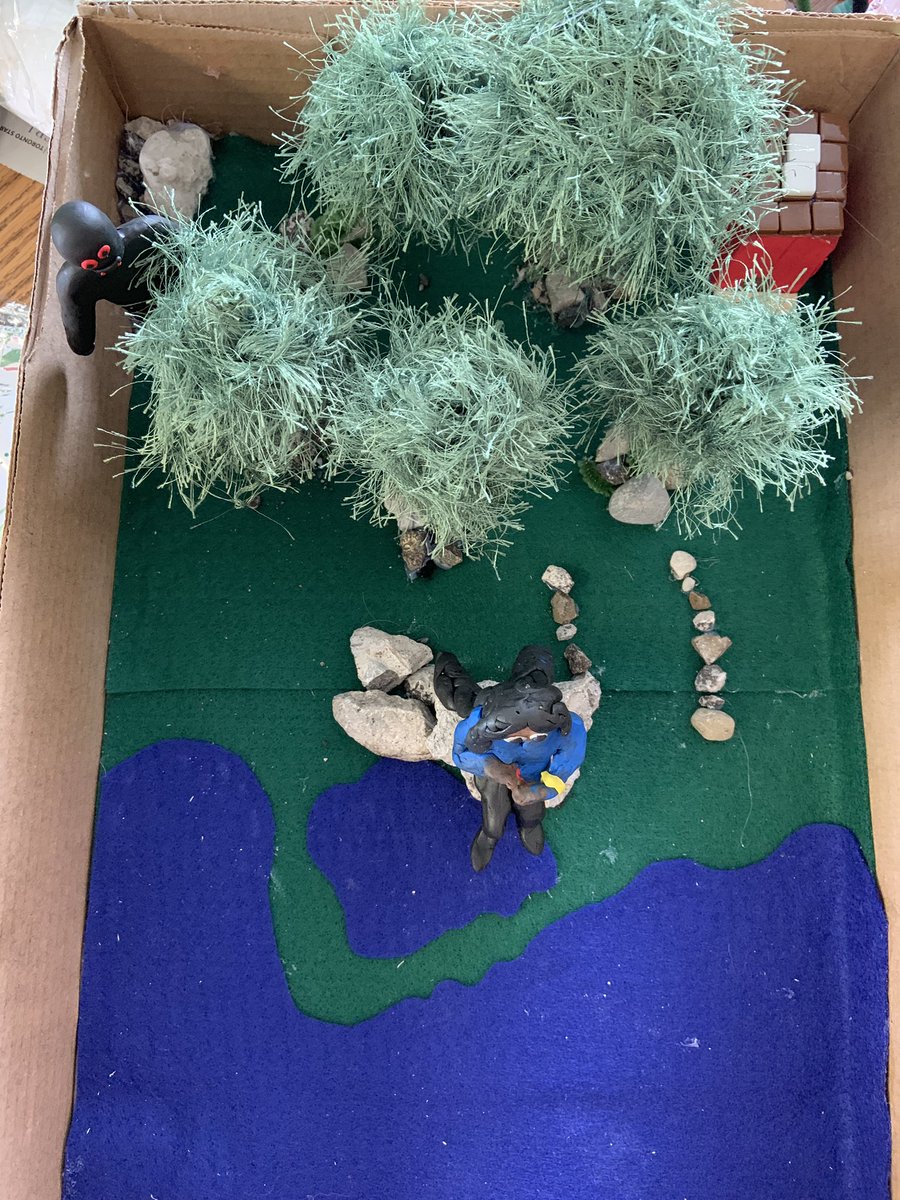 Our classroom artist/student chose to create a diorama of the final scene of <a href="/TheDHTaylor/">Drew Hayden Taylor</a> novel #TheNightWanderer - so proud of their hard work and amazing attention to detail. Also, Pierre is super creepy and giving me nightmares <a href="/PeelSchools/">Peel District School Board</a> <a href="/BramaleaSS/">Bramalea Secondary</a>