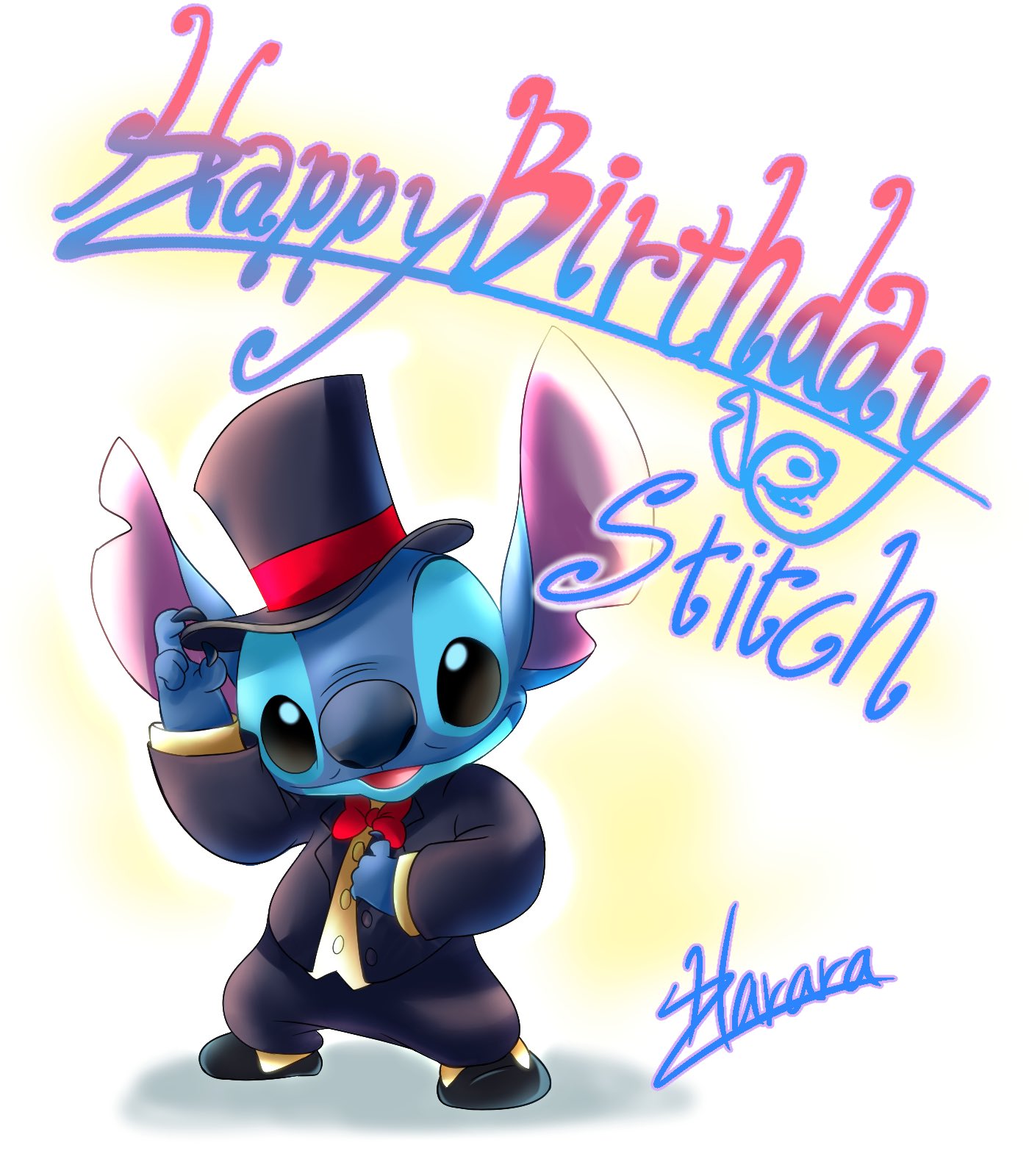 ハララ スティッチ誕生日おめでとう すごい急ぎになっちゃったけど間に合わせたヾ ﾉ いつまでも大好きだよ スティッチスクリーンデビュー T Co Ucugx3e6my Twitter