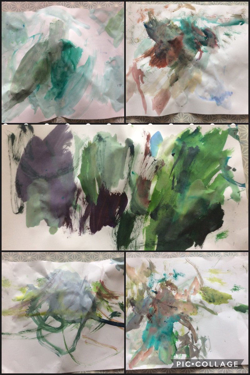 MissABowers's tweet photo. Look at this fantastic artwork we have created today! We really enjoyed using the watercolours and using different techniques to create different shades of colours #ead #painting #activelearning @EmmaREMAT @stsilasschool @RainbowEduMAT @pre_nursery https://t.co/DBr67fWkW5