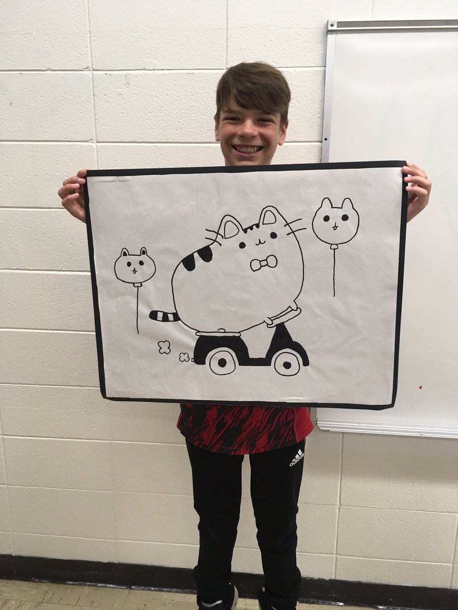 MsSeefeldt's tweet photo. Cartoon Scale Drawings @GoStockbridge #summerschool #math #art #somuchfun https://t.co/JMzfdLGDMz