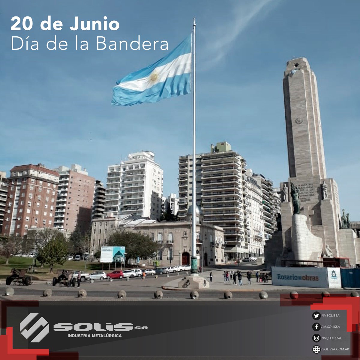 imsolissa's tweet photo. 20 de junio, fecha elegida para honrar al creador de la bandera argentina, Manuel Belgrano; quien murió el 20 de junio de 1820, a los 50 años. Viva la Patria #DiaDeLaBandera #BuenJueves #SolisSA #IndustriaMetalurgica #industrianacional #metalmecanica #pymes #metalurgica #ARG https://t.co/WDsLXUoB2l