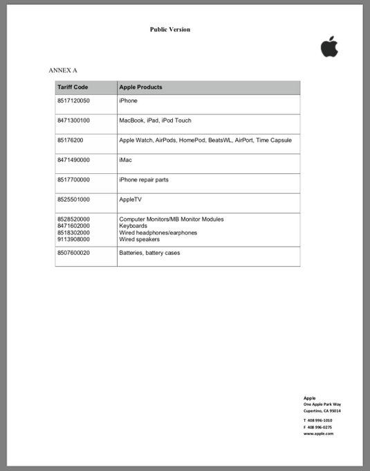 Apple&rsquo;s letter to USTR warns tariffs on Chinese imports would &ldquo;tilt the playing field&rdquo; towards its rivals<a href="/tag/tnw2019"class="tags"><span>#tnw2019</span></a>