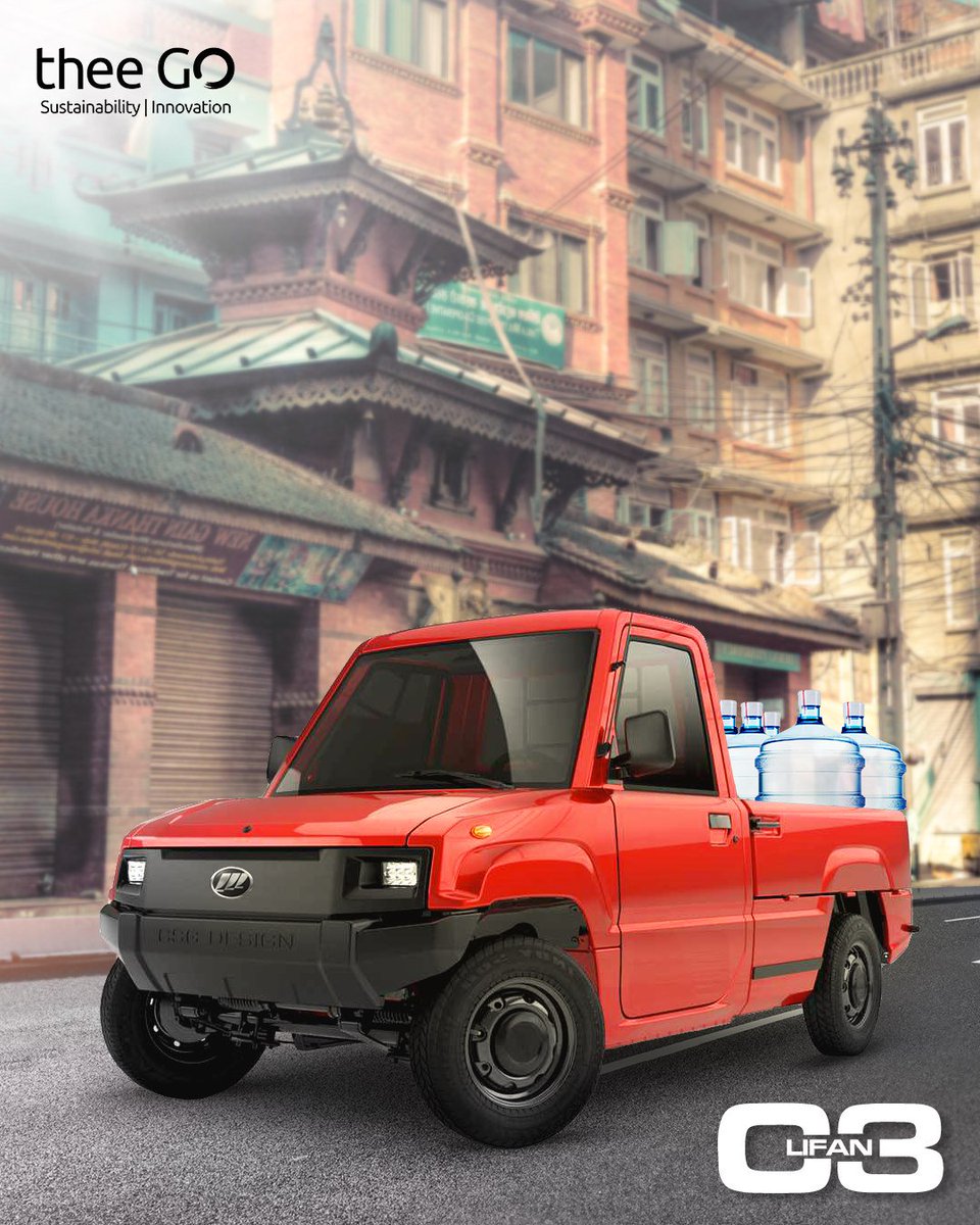 Its simple overall design makes for an easy to maintain utility electric vehicle that is suitable for every type of cargo hauling. 

#Lifan #C3 #NepalEV #Battery #LeadYourWay #Performance #GreenEnergy #AntiPollution #BetterAlternativeSolution #MiniUtilityTruck