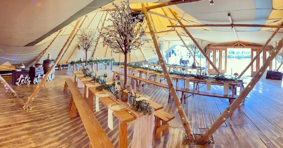 Our venues are always in beautiful settings &amp; we make sure that the beauty &amp; quality is reflected INSIDE our Tipis too. Solid wooden flooring (throughout) is what sets our venues apart from other #UKTipiVenues