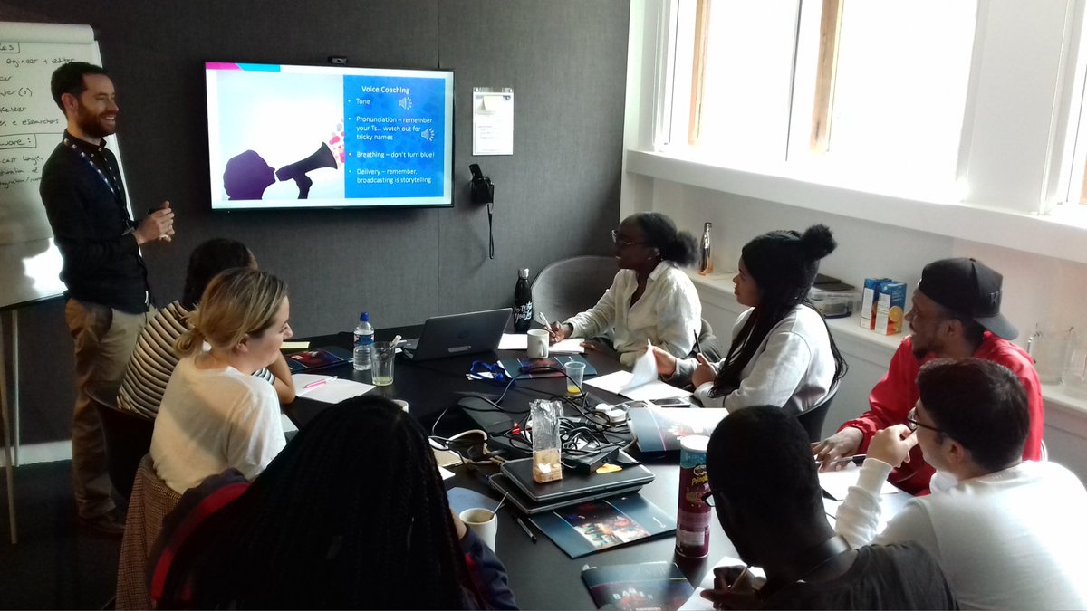 baueracademyuk's tweet photo. Day 4 of our exciting new free #course This is Me:Creative London. Today participants are learning all about #podcasts and will be creating their own later!
#LondonCourse #creativeindustries #radio #FreeTraining
#BauerMedia https://t.co/h358JPyugK