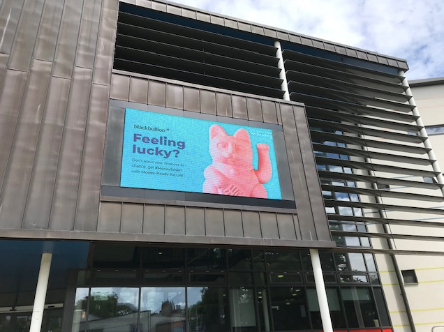 blackbullion's tweet photo. And that is how you do open days in style! Good luck this weekend @UniOfReading - hope yours students will love both the campus, and access to Money-Ready for Uni! #moneysmart #financialeducation #getreadyforuni #blackbullion https://t.co/zOf746jquE