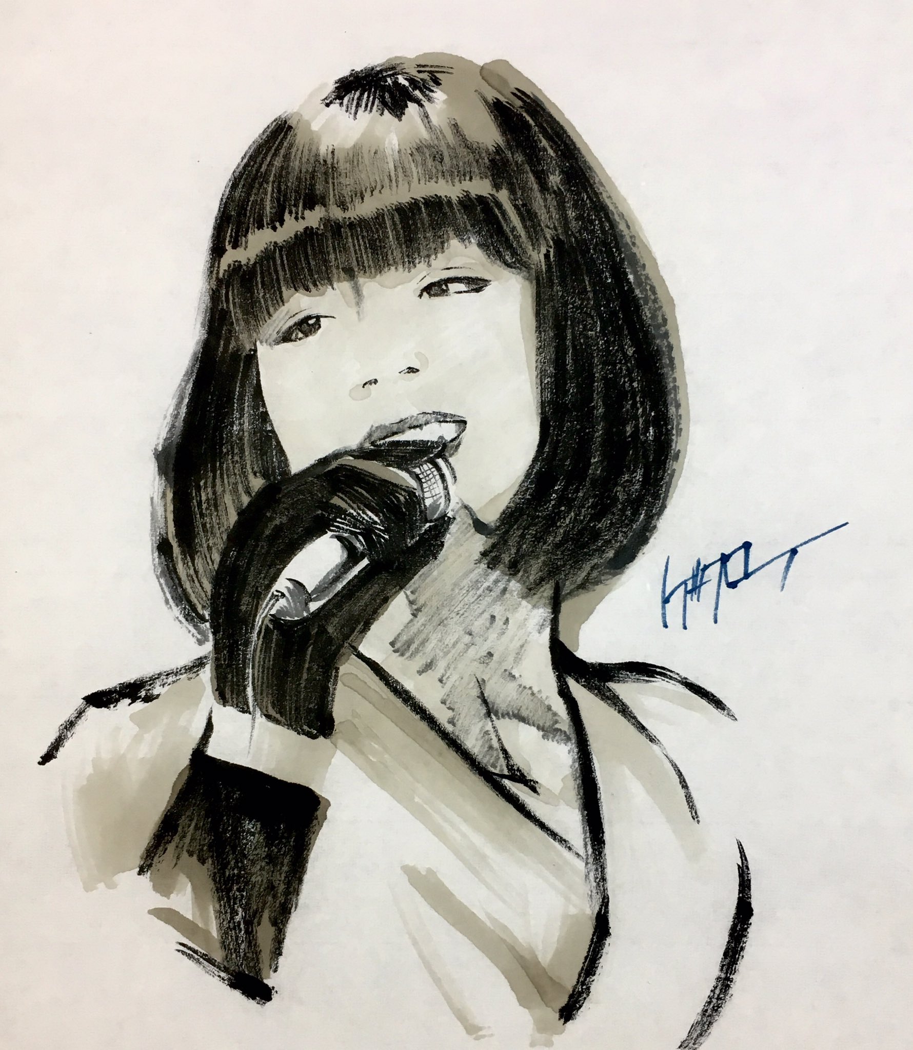 Twitter 上的 放浪のゲタロー 80年代歌謡 Desire 情熱 中森明菜 墨絵 T Co Sapbw5lxki Twitter