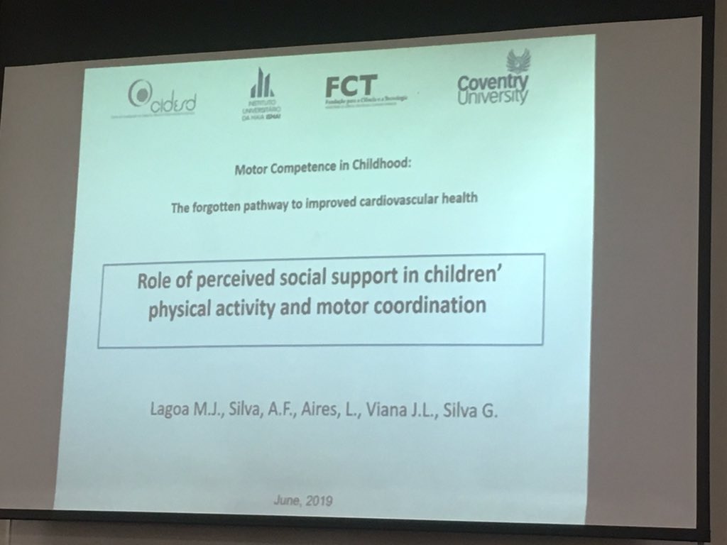 Ana_F_Silva's tweet photo. #CoventryUniversity #MotorCompetence 
#PhysicalActivity
#PhysicalExercise
#ISMAI #IPMAIA https://t.co/zibYXOR3t9