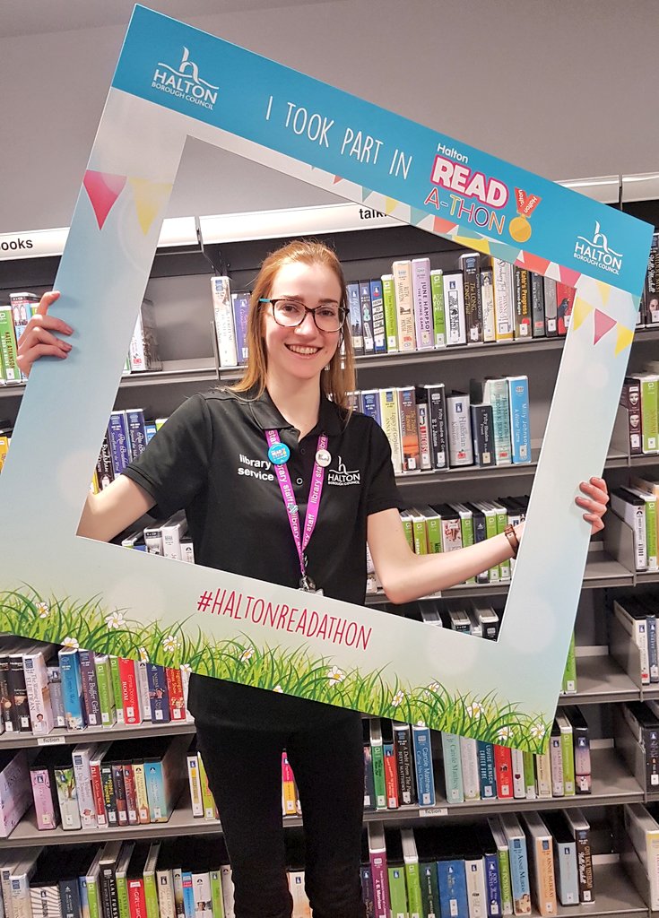 HaltonLibraries's tweet photo. Our #Haltonreadaton Selfie Frame has been out to play this morning ready for our upcoming Readathon in July! We're excited to get started and see how many minutes reading we can all clock up! Take part and join in the fun this July in @HaltonLibraries #ReadInHalton JS https://t.co/eFXIHfEHBg