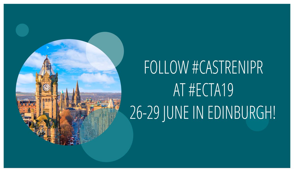 CastrenS's tweet photo. European Communities Trade Mark Associations annual conference #ECTA19 is kicking off next week in Edinburgh and we’re excited to be there! Keep yourself posted and follow #CastrenIP and the member of ECTA Design Committee @KatriKiviniemi #trademark #design https://t.co/5XhWTmfY25