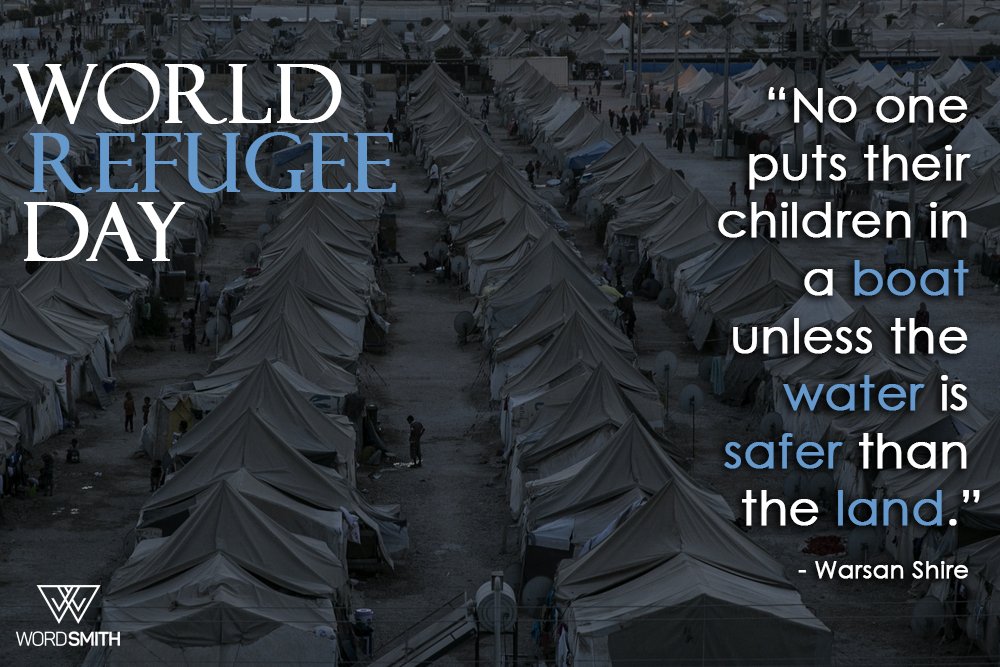 WordsmithPK's tweet photo. To be called a refugee is a badge of courage and victory. The people who have been denied homes should not be denied hope of starting over. Let's all act together &amp; welcome them with open arms and make them believe that they matter, because they do!

#WorldRefugeeDay #DareToDream https://t.co/RfxdD5gCNA