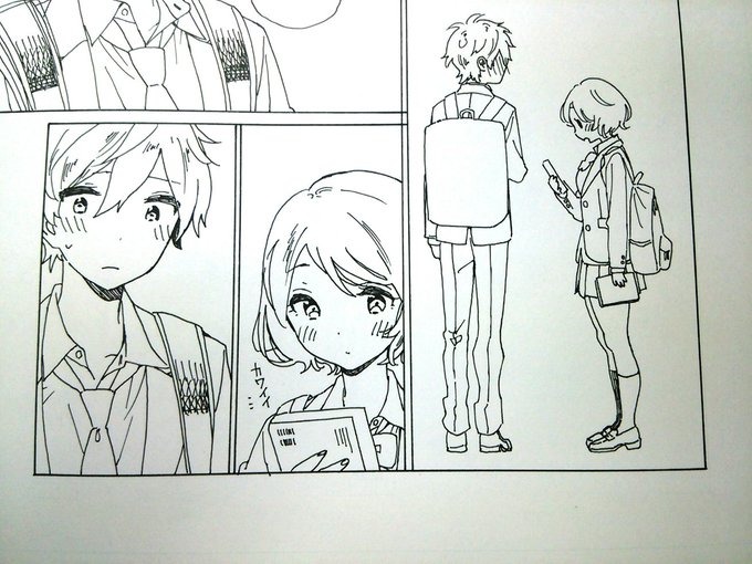 ペン入れ作業中 