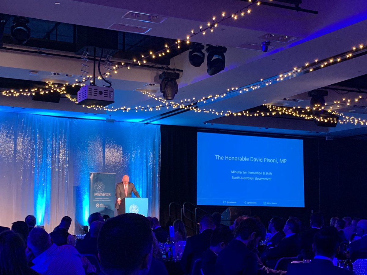 Minister David Pisoni talking about Cyber at the AIIA iAwards investing in skilling up south Australians and creating jobs in Cyber <a href="/theiAwards/">🏆 The iAwards</a>