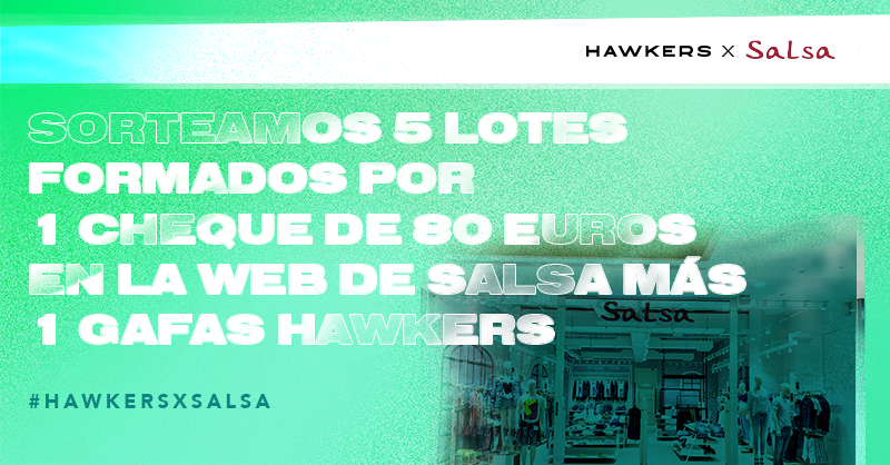 💥 SORTEO 💥

Venga, vamos ahora con el SORTEO del 3º LOTE de 1 cheque regalo de 80€ en la web de Salsa + 1 Hawkers.

Para participar:
- RT
- Comenta con #HawkersxSalsa
- Responde a la pregunta: ¿Con qué prendas Salsa combinarías tu Hawkers favoritas?

¿Será este tuyo? VAMOS 😏