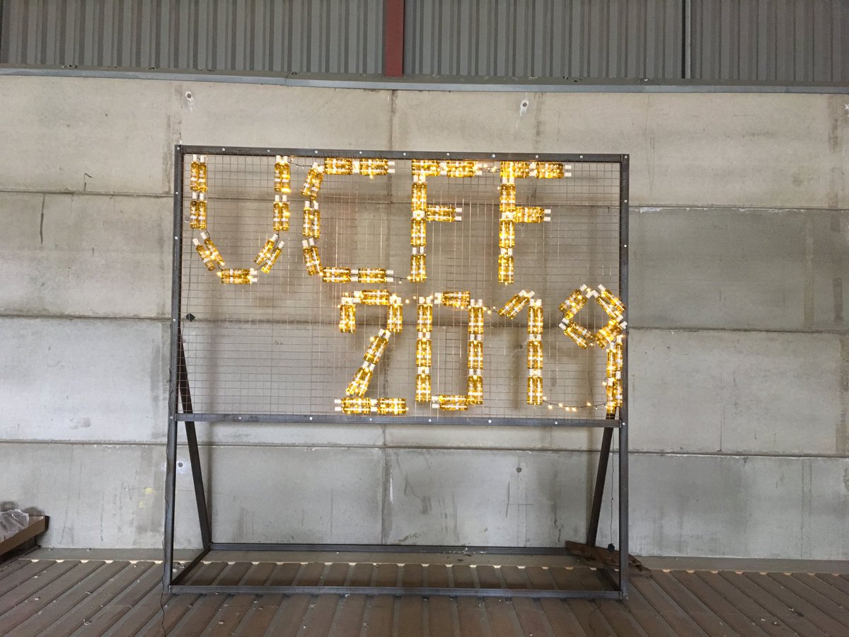 The stage backdrop is ready just add a stage and people for #UCFF2019 last minute tickets available from ⁦<a href="/cookeryfoodfest/">Universal Cookery & Food Festival</a>⁩