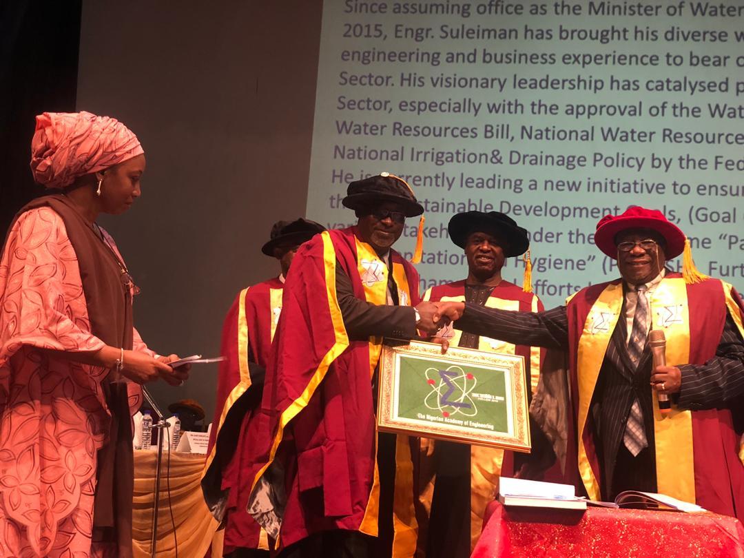 FMWR_Nigeria's tweet photo. The immediate past HM @SHadamufnse  flagged by his wife confered fellow Nigerian academy of Engineering https://t.co/KcGv3bLYZL