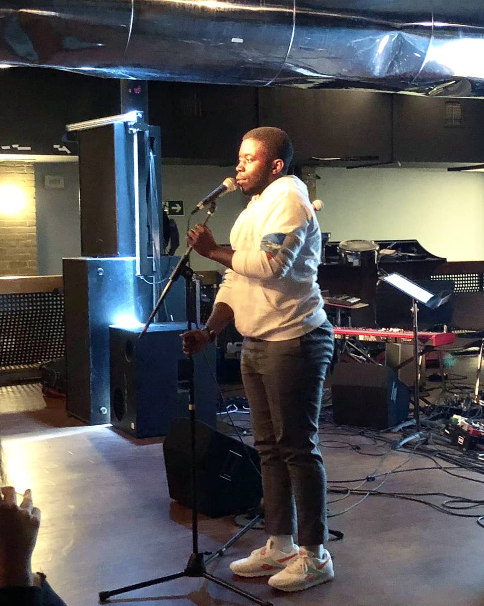 CLatGuildhall's tweet photo. #tbt to last Friday when @SugarJPoet performed at London Lyrics, a special poetry and music event organised by our PACE students and the @guildhallschool Spoken Word Society! They had a full house including guests from all over the country. Well done to everyone involved! https://t.co/IsEfwBj9az