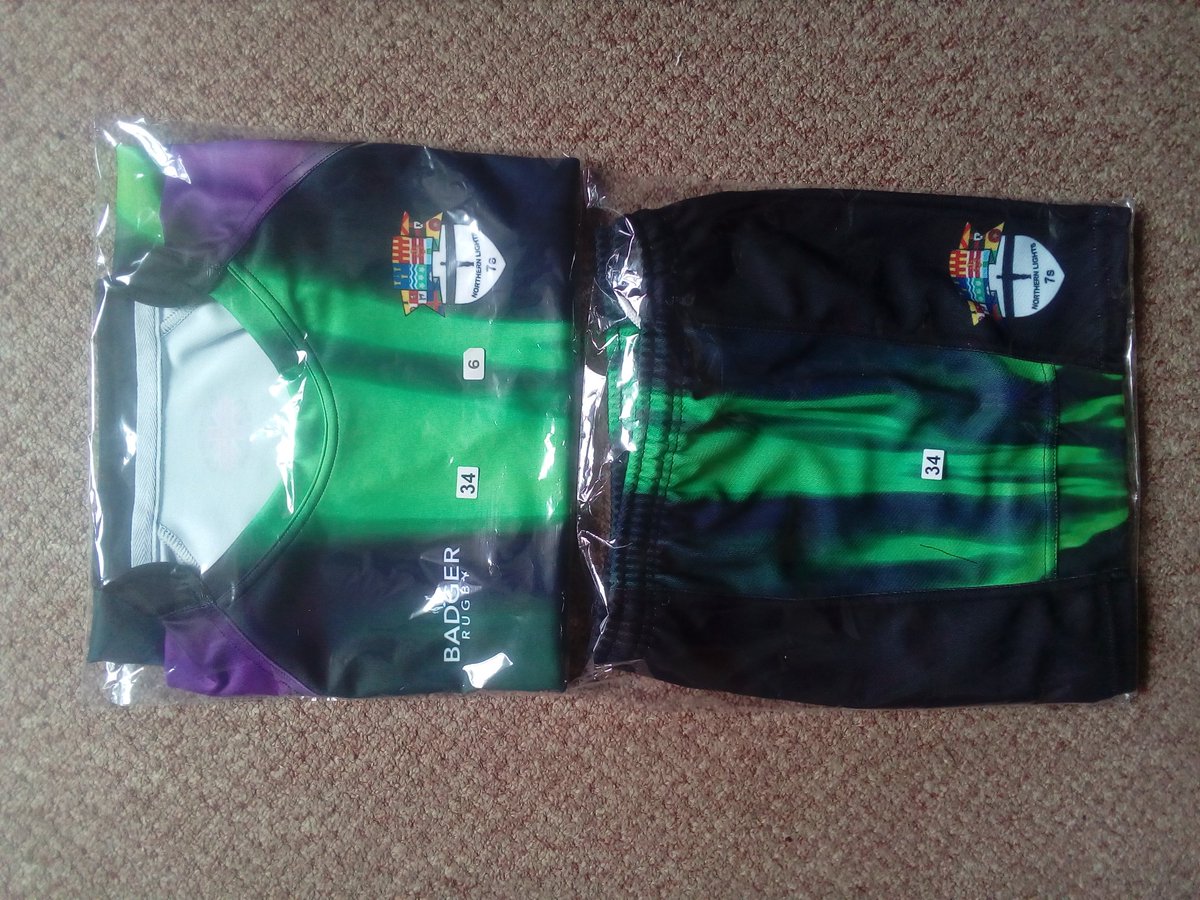 NLights7s's tweet photo. Amazing new kit delivered ready for this weekend @SolsticeSevens #lookgoodplaygood #allthegear #buzzing #social perfect design from Badger rugby kit. https://t.co/Kem4crAKuH