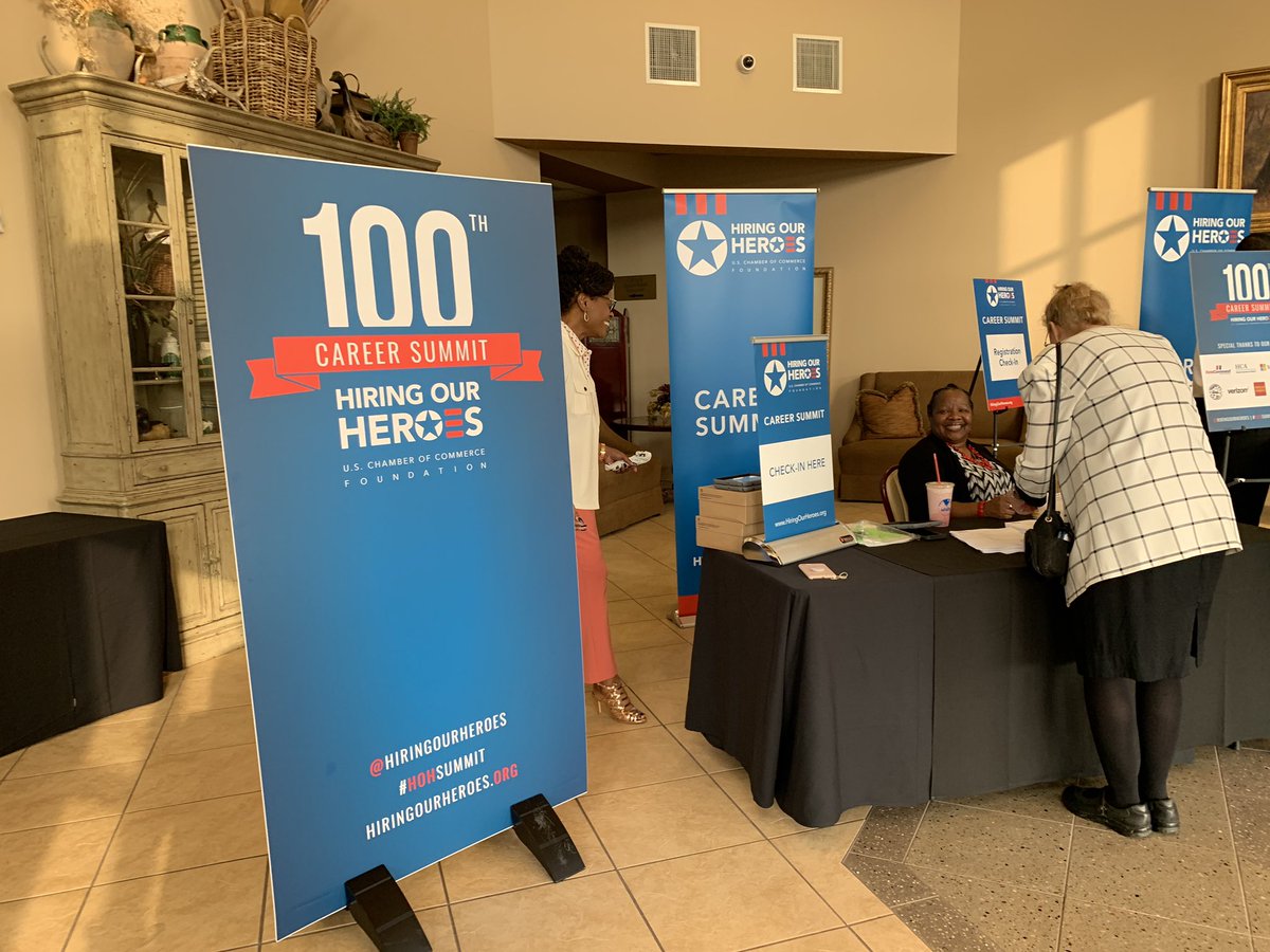 hiringourheroes's tweet photo. We are kicking-off our #100thSummit at Fort Gordon! Attendees waiting to get in are registering for a chance to win a @Toyota and learning about #HiringOurHeroes programs! You can do the same at https://t.co/KWPBqIkpkF https://t.co/cFLlDslUps