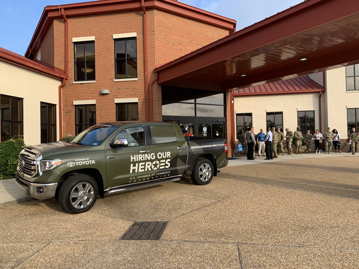 hiringourheroes's tweet photo. We are kicking-off our #100thSummit at Fort Gordon! Attendees waiting to get in are registering for a chance to win a @Toyota and learning about #HiringOurHeroes programs! You can do the same at https://t.co/KWPBqIkpkF https://t.co/cFLlDslUps