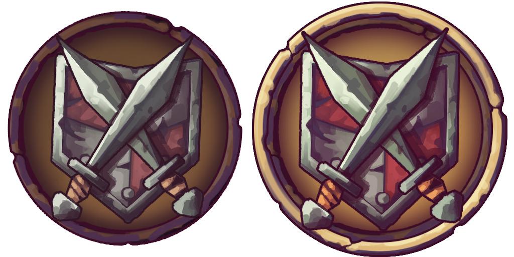 Menu Icon to access the #Military #UI (unselected/selected)

#empirebuilder #citystates #medieval #mobilegames #strategy #android #ios #indiedev #gamedev #hex #unity3d #development #indiegame #indiewatch #gaming #games #cryptogames #stellar #blockchain #xlm #GUI #icons #icon