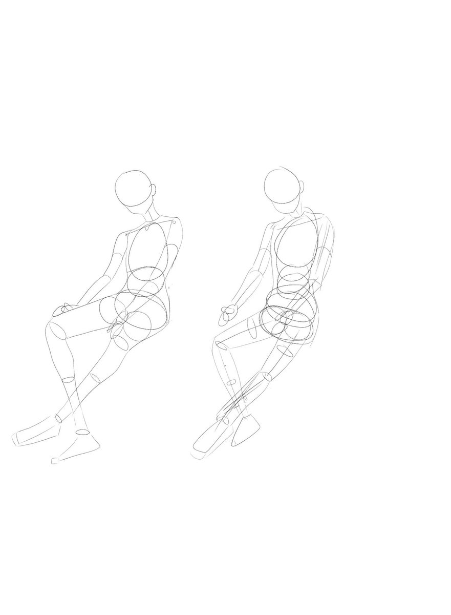 Studied anatomy, was quite surprised. Learned adding volume by drawing cylinders, and drawing legs in perspective (it's pretty simple as long as you keep the length the same as the arm, and remembering the length measured at the center of legs cylinders 