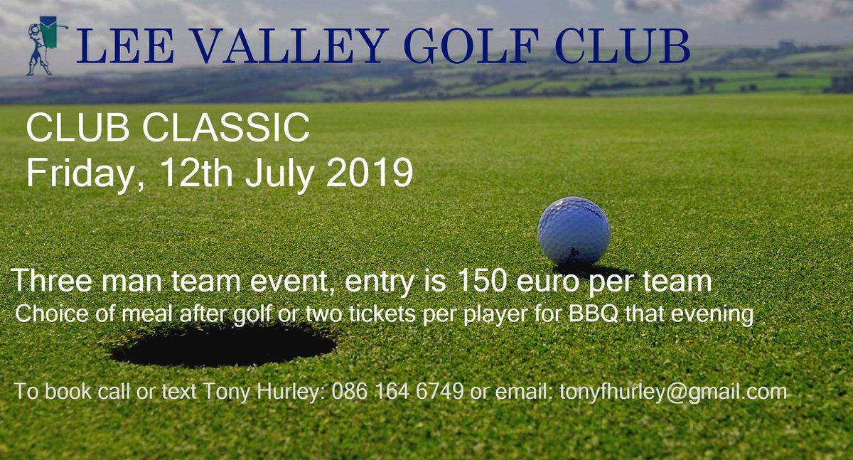 Lee Valley Club Classic takes place 12th July. Time slots are filling up fast!